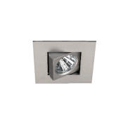 WAC Lighting Oculux 2" LED Square Adjustable Recessed Trim with New Construction / Remodel Convertible Housing and Narrow Beam Spread Brushed Nickel / 2700K