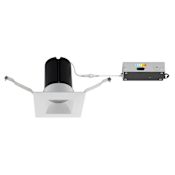 WAC Lighting Ion 3-1/2" Integrated LED Open Recessed Trim and Remodel Housing- IC Rated and Airtight White