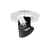 WAC Lighting Aether 3.5" Round Adjustable Invisible Trim with LED Light Engine and 15° Spot Beam Spread Black / 2700K / 85CRI