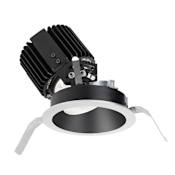 WAC Lighting Aether Color Changing 3-1/2" LED Adjustable Trim and New Construction Housing with Flood Beam Spread Black White