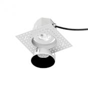 WAC Lighting Aether Color Changing 3-1/2" LED IC Rated Invisible Trim and New Construction Housing with Flood Beam Spread Black
