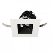 WAC Lighting Aether Color Changing 3-1/2" LED Adjustable Square Trim and New Construction Housing with Flood Beam Spread Black White