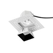 WAC Lighting Aether 3.5" Square Invisible Trim with LED Light Engine and 45 Degree Flood Beam Spread Black / 2700K / 85CRI