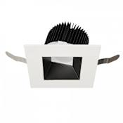 WAC Lighting Aether Color Changing 3-1/2" LED Square Wall Wash Trim and New Construction Housing Black White