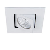 WAC Lighting Oculux Warm Dim 3.5" LED Square Adjustable Recessed Trim with 50° Flood Beam Spread White