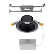 WAC Lighting Pop-in 5" Integrated LED Shower Recessed Trim and New Construction Housing- IC Rated and Airtight Black