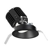 WAC Lighting Volta 4.5" Round Adjustable Trim with LED Light Engine and 45 Degree Flood Beam Spread Black / 2700K / 85CRI