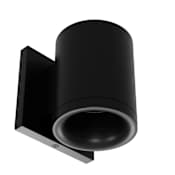 WAC Lighting Zoron 5" Tall 5-CCT LED Round Outdoor Wall Sconce with Arc Trim - Flood 45° Beam Spread Black