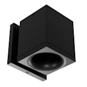 WAC Lighting Zoron 5" Tall 5-CCT LED Square Outdoor Wall Sconce with Arc Trim - Flood 45° Beam Spread Black
