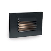 WAC Lighting 5" Wide Horizontal LED Step and Wall Light with Clear Louvered Lens - 277 Volt Black