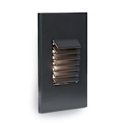 WAC Lighting 5" Tall Vertical LED Step and Wall Light with Clear Louvered Lens - 120 Volt Black