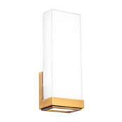 WAC Lighting Coltrane 14" Tall LED Wall Sconce Set to 3000K Aged Brass