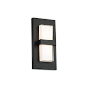 WAC Lighting Bandeau 10" Tall LED Outdoor Wall Sconce Set to 4000K Black