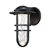 WAC Lighting Steampunk 13" Tall LED Outdoor Wall Sconce Black