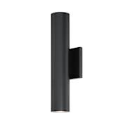 WAC Lighting Caliber 2 Light 14" Tall LED Outdoor Wall Sconce Black
