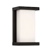 WAC Lighting Case Single Light 9" Tall Integrated LED Outdoor Wall Sconce with an Acrylic Shade Black