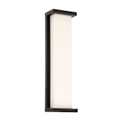 WAC Lighting Case Single Light 20" Tall Integrated LED Outdoor Wall Sconce with an Acrylic Shade Black