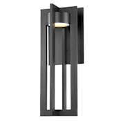 WAC Lighting Chamber Single Light 20" Tall Integrated LED Outdoor Wall Sconce Black