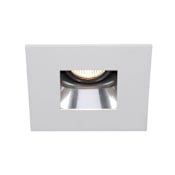 WAC Lighting 4" Low Voltage Recessed Light Square Shower Trim White