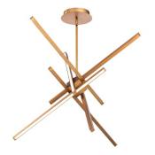 WAC Lighting Parallax 39" Wide LED Abstract Multi Light Pendant Aged Brass