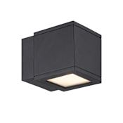 WAC Lighting Rubix 5" Wide LED Outdoor Wall Sconce Black
