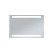WarmlyYours 24" W x 36" H Rectangular Frameless Bathroom Wall Mirror with Light Glass