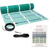 WarmlyYours TempZone 2 ft x 4 ft 120 Volt Radiant Floor Heating Mat for Bathroom and Kitchen (Covers 8 sq. ft.) Green