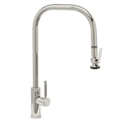 Waterstone Fulton Industrial Extended Reach PLP Faucet - Lever Sprayer Polished Nickel