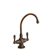 Waterstone Hampton 1.1 GPM Hot / Cold Water Dispenser Faucet with Lever Handles Unlacquered Polished Brass
