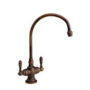 Waterstone Hampton 1.75 GPM Single Hole Bar Faucet with Lever Handles American Bronze