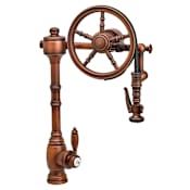 Waterstone The Wheel 1.75 GPM Single Hole Pull Down Kitchen Faucet with Lever Handle American Bronze