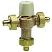 Watts 1/2" Lead Free Thermostatic Mixing Valve with Crimp End Connections and Adjustable Out 80-120 Degrees Fahrenheit N/A