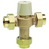 Watts 3/4" Lead Free Thermostatic Mixing Valve with Threaded Union End Connection and Adjustable 80-120 Degrees Fahrenheit Outlet N/A