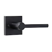 Weslock Brady Non-Turning One-Sided Dummy Door Lever with Square Rose from the Transitional Collection Matte Black