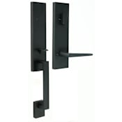 Weslock Leighton Non-Handed Dummy Entry Handle set with Philtower Modern Interior Lever Matte Black