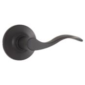 Weslock New Haven Passage Door Lever Set with Round Rose Matte Black