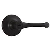 Weslock Somerset Single Cylinder Keyed Entry Door Lever Set with Round Rose Oil Rubbed Bronze