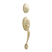 Weslock Lexington Series Single Cylinder Handleset from the Traditionale Collection Lifetime Polished Brass