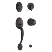 Weslock Hillcrest Sectional Dummy Handleset with Interior Salem Knob Matte Black