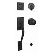 Weslock Mercy Sectional Dummy Handleset with Interior Salem Knob Matte Black