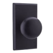 Weslock Solid Bronze Wexford Privacy Door Knob with Square Rose from the Molten Bronze Collection Black