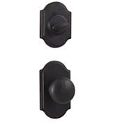 Weslock Castletown Single Cylinder Interior Pack Featuring the  Wexford Knob from the Molten Bronze Collection Oil Rubbed Bronze