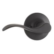 Weslock New Haven Left Handed Non-Turning One-Sided Dummy Door Lever with Round Rose Matte Black