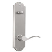 Weslock Left Handed Single Cylinder Interior Pack Featuring a Bordeau Lever from the Elegance Collection Satin Nickel
