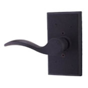 Weslock Carlow Left Handed Single Dummy Door Lever Set with Square Rose from the Molten Bronze Collection Black