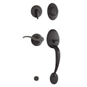 Weslock Hillcrest Right Handed Sectional Dummy Handleset with Interior New Haven Lever Matte Black
