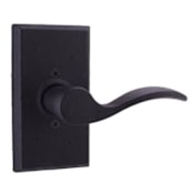 Weslock Carlow Right Handed Single Dummy Door Lever Set with Square Rose from the Molten Bronze Collection Black