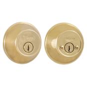 Weslock Double Cylinder Deadbolt from the Molten Bronze Collection Polished Brass