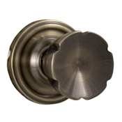 Weslock Eleganti Privacy Door Knob with Round Rose from the Traditionale Collection Antique Brass