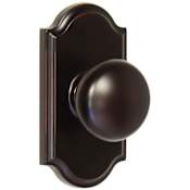 Weslock Impresa Passage Door Knob with Premiere Rose from the Elegance Collection Oil Rubbed Bronze